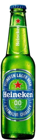 Heineken 0.0% Alkoholfri øl, glas, 0.33 l., 24 stk.