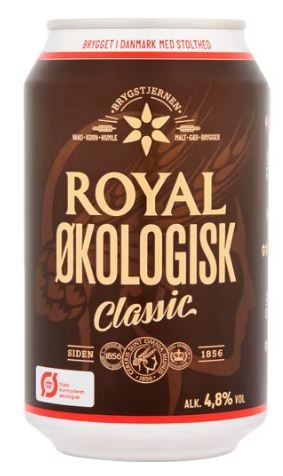 Royal Øko Classic, øl, dåse, 0.33 l., 24 stk.