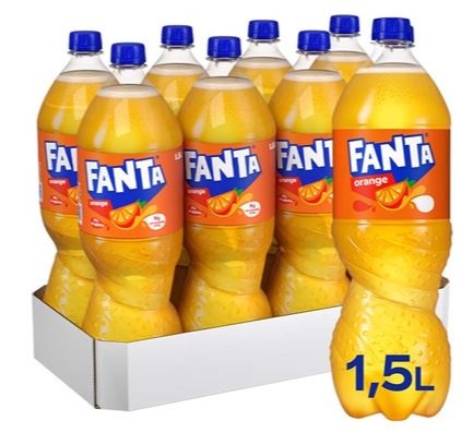 Fanta Orange, plast, 1.5 l., 8 stk.