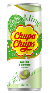 Chupa Chups Melon & Cream, dåse, 0.25 l., 24 stk.