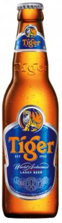 Tiger Beer, øl, glas, 0.33 l., 24 stk.