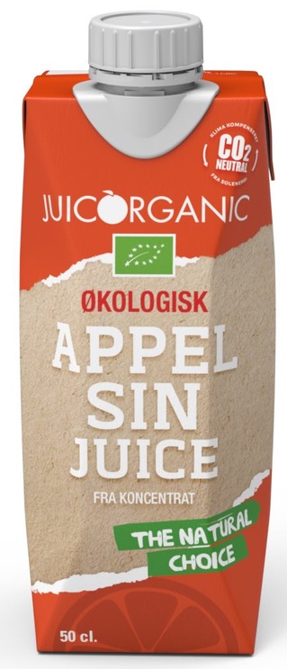 Juicorganic Økologisk Appelsinjuice RTD, pap, 0.5 l., 12 stk.
