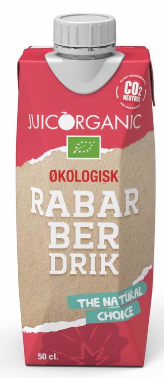 JuicOrganic Øko Rabarberdrik, pap, 0.5 l., 12 stk.